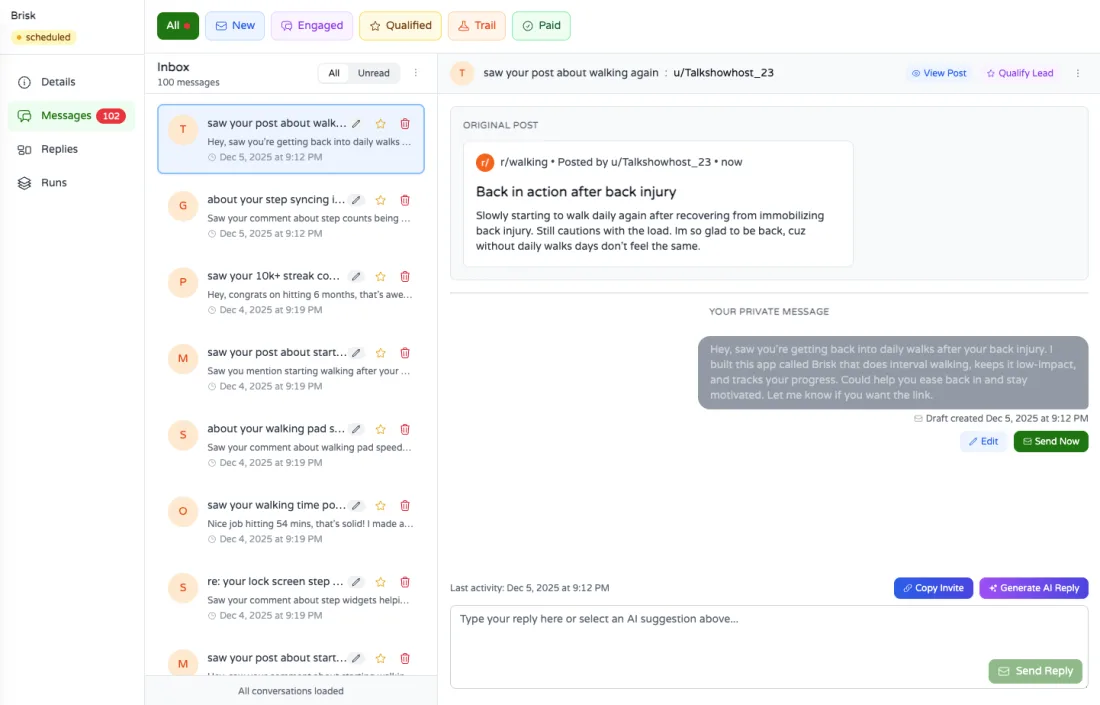 Customer conversation 1